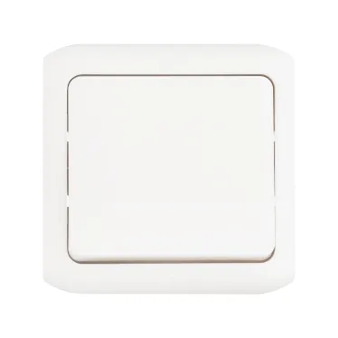 Quteo Кнопка 1 клавиша IP44 наружный белая 6А