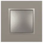 Кнопка Elegance 14-1111-16 , 10АХ-250В, Elegance, титан
