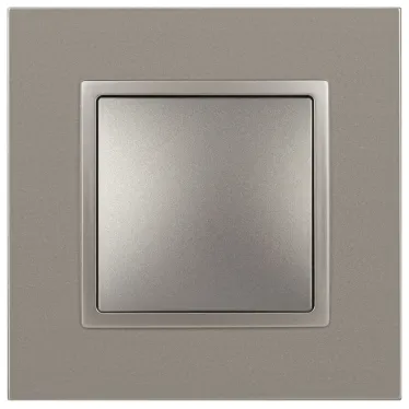 Кнопка Elegance 14-1111-16 , 10АХ-250В, Elegance, титан