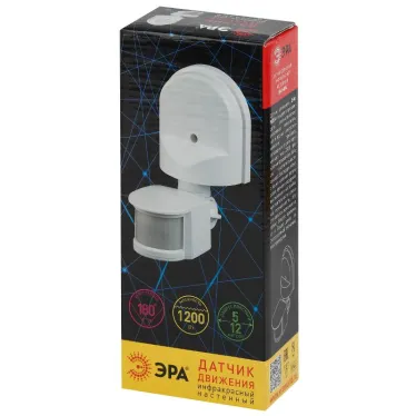 Датчик движения MD 04 настенный 1200Вт, IP-44, 12м (50/400) | Б0004268 | ЭРА