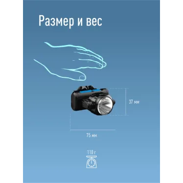 Фонарь налобный аккумуляторный , 3Вт XPE, 5Вт COB, 1200Mah LI-On, зар. Micro USB