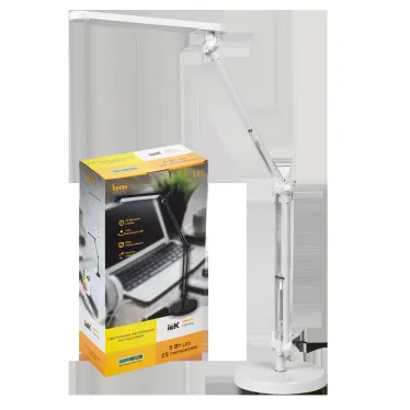 LIGHTING Светильник светодиодный настольный 2018 5Вт на подставке белый IEK