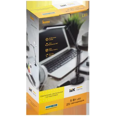 LIGHTING Светильник светодиодный настольный 2018 5Вт на подставке черный IEK