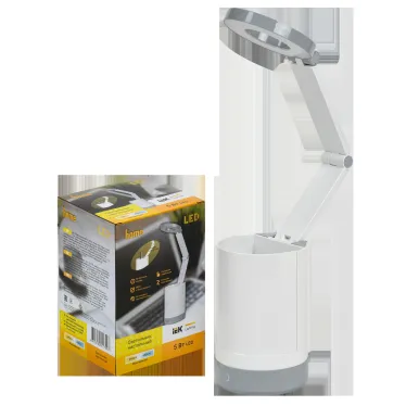 LIGHTING Светильник светодиодный настольный 2012 5Вт пантограф с карманом белый IEK