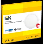 Светильник светодиодный встраиваемый ДВО 1610 белый круг LED 24Вт 6500 IP20