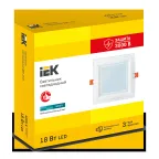 Светильник светодиодный встраиваемый ДВО 1625 со стеклом квадрат 18Вт 4000К IP20