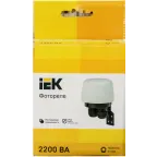Фотореле ФР 603 максимальная нагрузка 2200ВА IP66 белый IEK