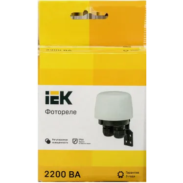 Фотореле ФР 603 максимальная нагрузка 2200ВА IP66 белый IEK