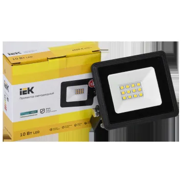 Прожектор СДО 06-10 светодиодный черный IP65 4000K IEK