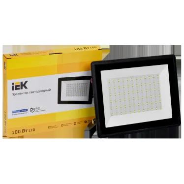 Прожектор СДО 06-100 светодиодный черный IP65 6500K IEK
