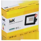 Прожектор СДО 06-20 светодиодный черный IP65 4000K IEK