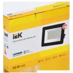 Прожектор СДО 06-50 светодиодный черный IP65 4000K IEK
