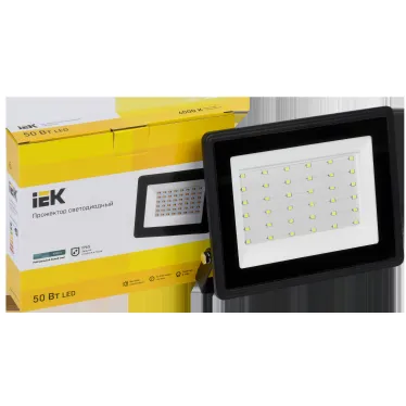 Прожектор СДО 06-50 светодиодный черный IP65 4000K IEK