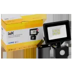 Прожектор СДО 06-30Д светодиодный черный с ДД IP54 6500K IEK