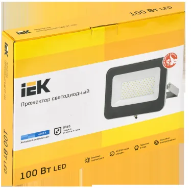 Прожектор СДО 07-100 светодиодный серый IP65 IEK