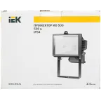 Прожектор ИО500 галогенный черный IP54 IEK