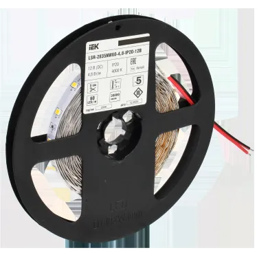 Лента светодиодная 5м LSR-2835NW60-4,8-IP20-12В IEK