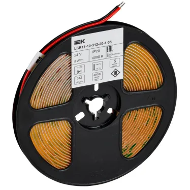 Лента LED 5м COB-312LED 8Вт/м IP20 8мм 24В 4000К IEK