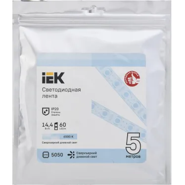 Лента светодиодная 5м LSR-5050W60-14,4-IP20-12В IEK