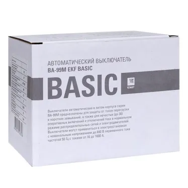 Автоматический выключательВА-99М 250/125А 3P 20кА EKF Basic | mccb99-250-125mI | EKF