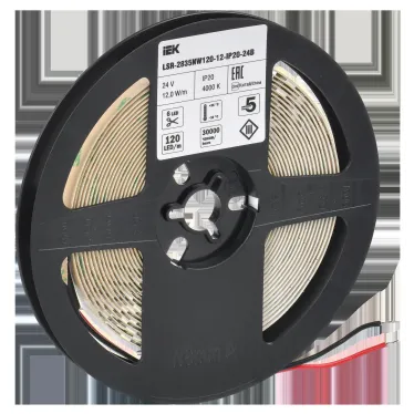 Лента светодиодная 5м LSR-2835NW120-12-IP20-24В IEK