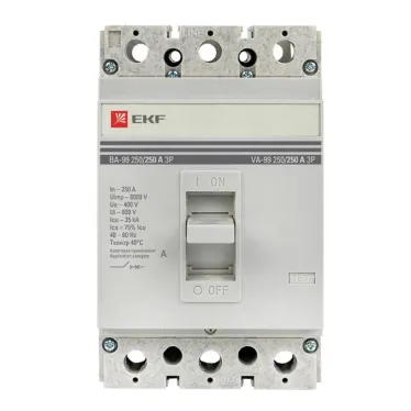 Автоматический выключатель ВА-99 250/250А 3P 35кА EKF PROxima | mccb99-250-250 | EKF