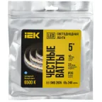Лента светодиодная 5м SMD2835 240LED/м 22Вт/м IP20 ширина 10мм 24В холодный белый IEK