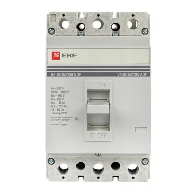 Автоматический выключатель ВА-99 250/250А 3P 35кА EKF PROxima | mccb99-250-250 | EKF