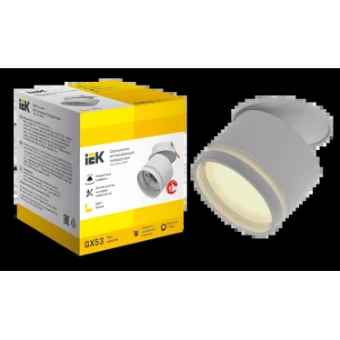LIGHTING Светильник 4033 встраиваемый поворотный под лампу GX53 белый IEK