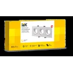 LIGHTING Светильник 4103 встраиваемый под лампу 3хMR16 квадрат пластиковый белый IEK
