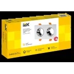 LIGHTING Светильник 4108 встраиваемый поворотный под лампу 2хGU10 белый/хром пластик IEK