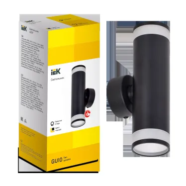 LIGHTING Светильник 4009 накладной настенный под лампу 2хGU10 черный IEK