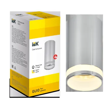 LIGHTING Светильник 4005 накладной потолочный под лампу GU10 хром IEK