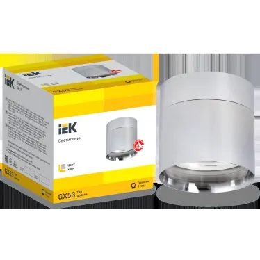 LIGHTING Светильник 4014 накладной потолочный поворотный под лампу GX53 хром IEK