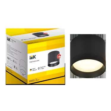 LIGHTING Светильник 4015 накладной потолочный под лампу GX53 черный IEK