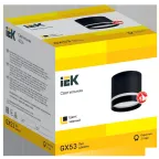 LIGHTING Светильник 4016 накладной потолочный под лампу GX53 черный IEK