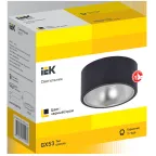 LIGHTING Светильник 4017 накладной потолочный под лампу GX53 черный/хром IEK