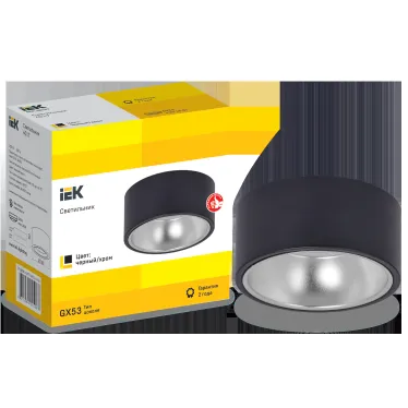 LIGHTING Светильник 4017 накладной потолочный под лампу GX53 черный/хром IEK