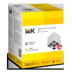 LIGHTING Светильник 4112 накладной потолочный под лампу GU10 белый/хром пластик IEK