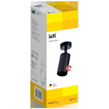 LIGHTING Светильник 4002 накладной настено-потолочный под лампу GU10 черный IEK