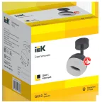 LIGHTING Светильник 4011 накладной настено-потолочный под лампу GX53 черный IEK