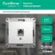 GLOSSA Розетка компьютерная RJ45 категория 5е в рамку белая