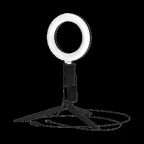                  Светильник кольцевой 10W 600lm 3000-6500K 5V USB IP20 160*23мм черный дим, пульт LED 1/48 | RL001 | Gauss
               