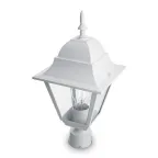 Светильник садово-парковый 4203 100W 230V E27 185*185*370мм белый | 11027 | FERON
