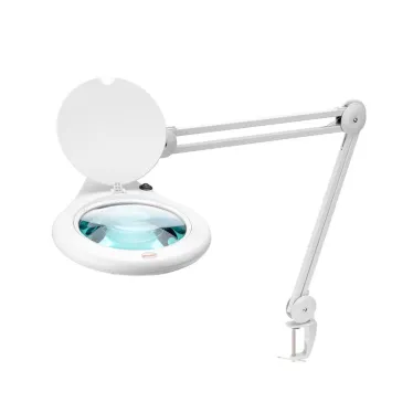 Лупа на струбцине , круглая, 5D, с подсветкой 108 LED, белая | 31-0503 | REXANT