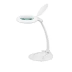 Лупа настольная 3D с подсветкой 60 LED, сенсорная регулировка яркости, VISAGISTE, белая | 31-0261 | REXANT