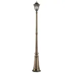 Светильник садово-парковый PL4087 100W 230V E27 230*230*2150MM черное золото (столб 2,15M) | 11493 | FERON