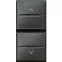 Axolute Кнопка двойная с блокировкой 1Р (NO) + 1Р (NO) 10А 250В~ антрацит
