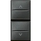 Axolute Кнопка двойная с блокировкой 1Р (NO) + 1Р (NO) 10А 250В~ антрацит