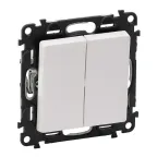 Valena LIFE DIY Белый Выключатель 2-клавишный 10А 250В | 752405 | Legrand